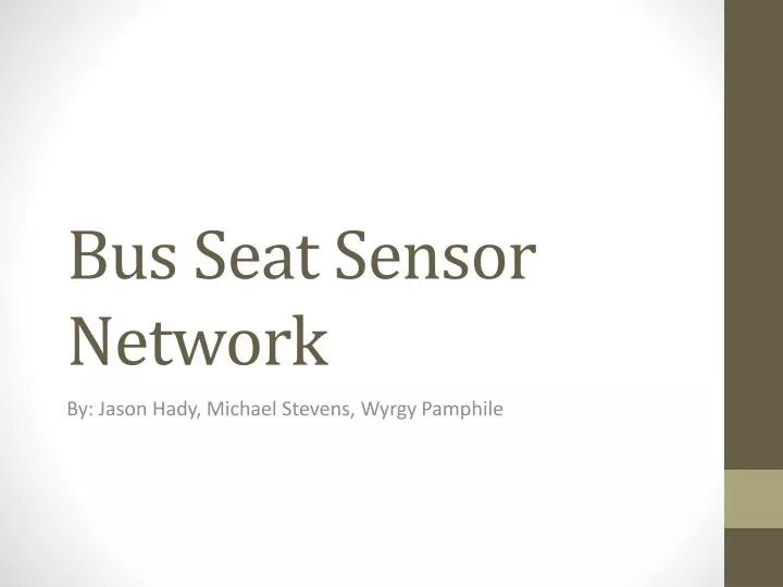 bus seat sensor network