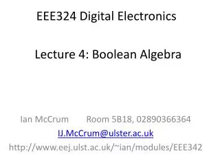 EEE324 Digital Electronics
