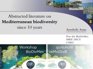 Abstracted literature on Mediterranean biodiversity since 10 years