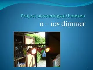 project uitvoeringstechnieken