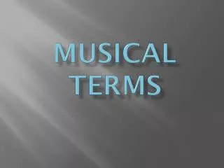 Musical Terms