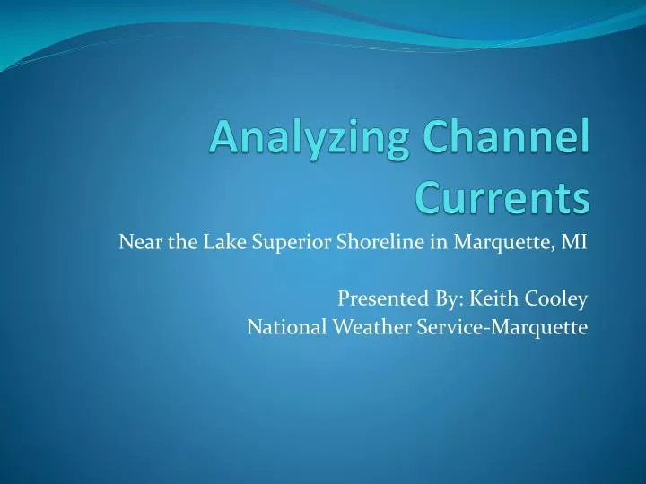 analyzing channel currents