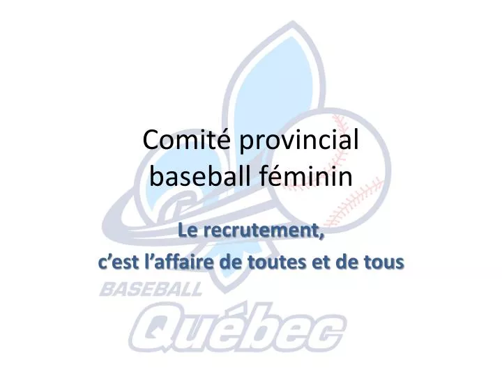 comit provincial baseball f minin