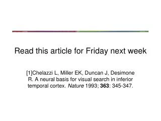 Read this article for Friday next week