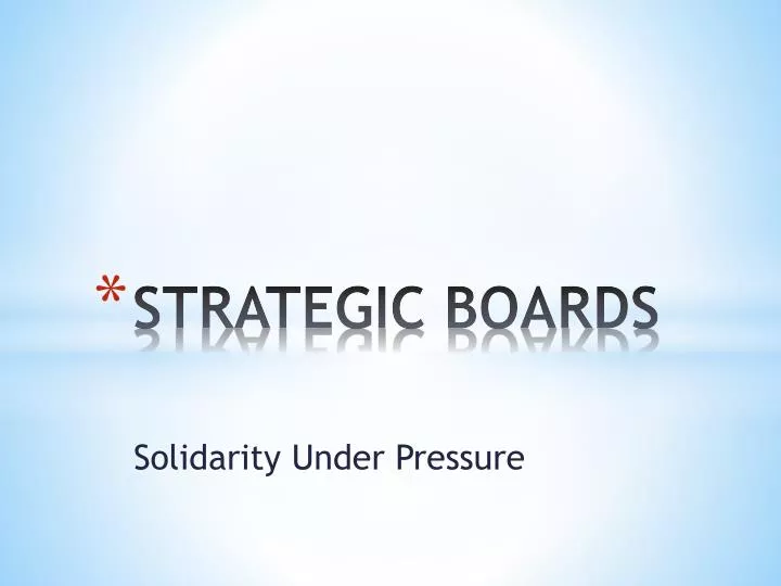 strategic boards