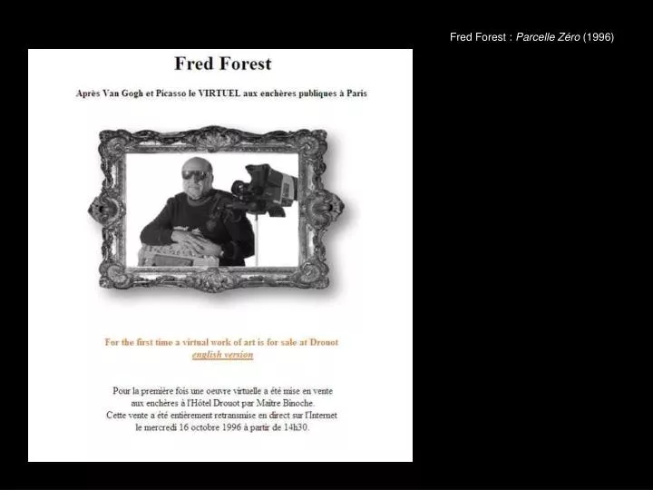 fred forest parcelle z ro 1996