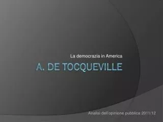 la democrazia in america