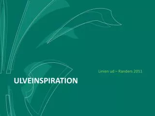 ulveinspiration