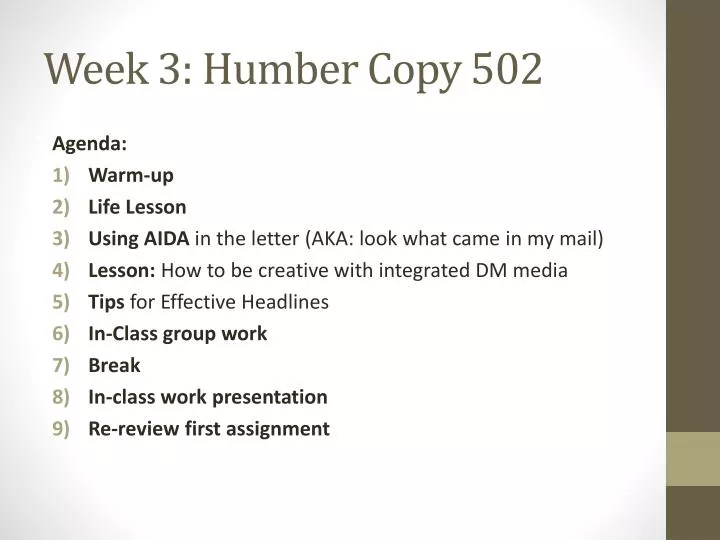 week 3 humber copy 502