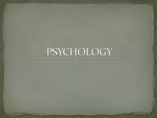 PSYCHOLOGY