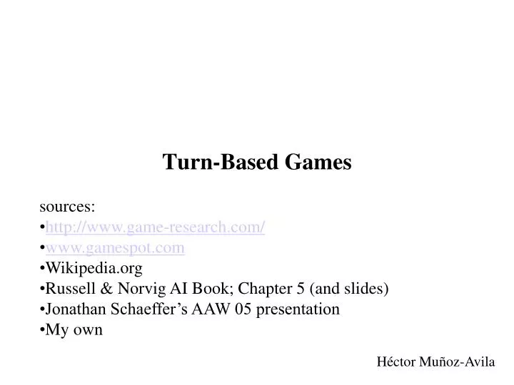 turn based games