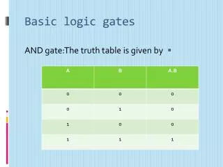 Basic logic gates