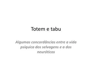 totem e tabu