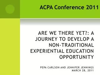 ACPA Conference 2011
