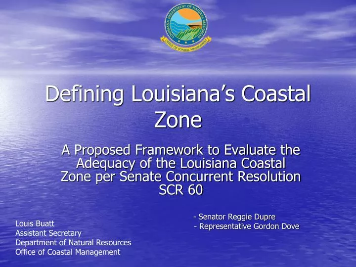 defining louisiana s coastal zone