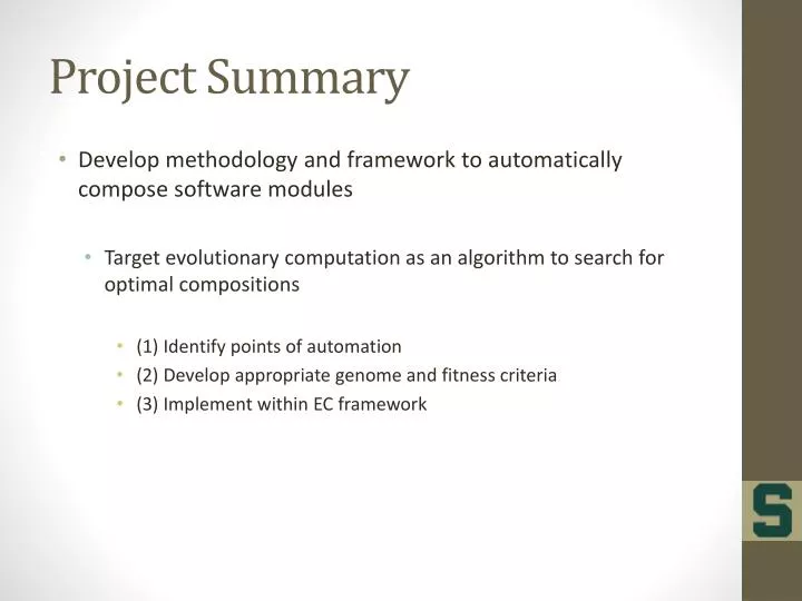 project summary