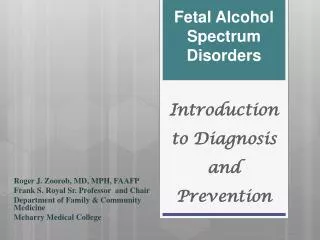 Introduction to Diagnosis and Prevention