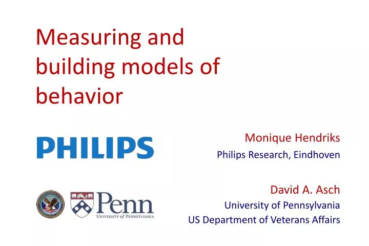 measuring and building models of behavior