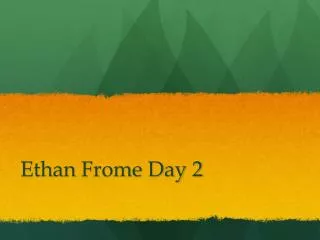 Ethan Frome Day 2