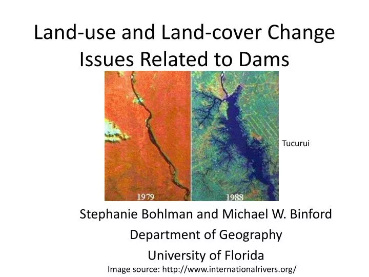 land use and land cover change issues related to dams