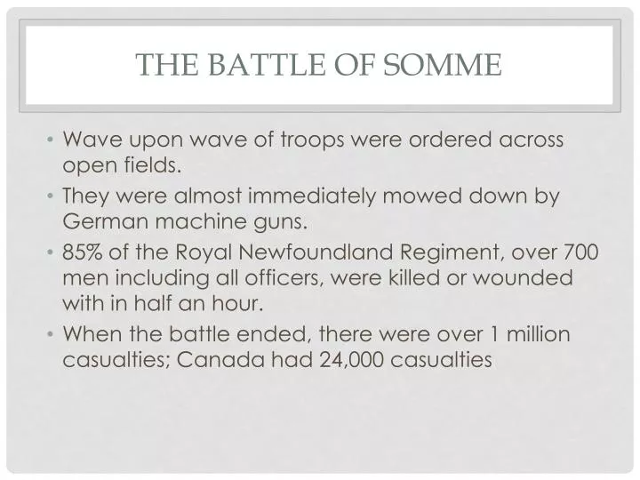 the battle of somme