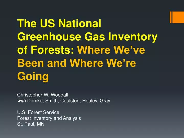 the us national greenhouse gas inventory of forests where we ve been and where we re going