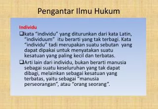 PPT - MODUL MATA KULIAH PENGANTAR ILMU HUKUM Disusun Oleh : TIM ...