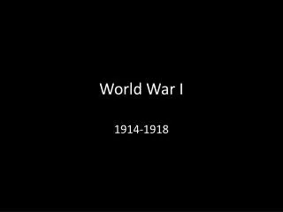 World War I