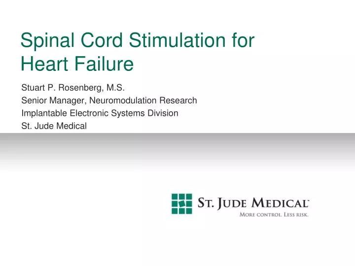 spinal cord stimulation for heart failure