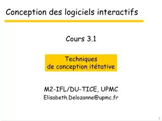 conception des logiciels interactifs