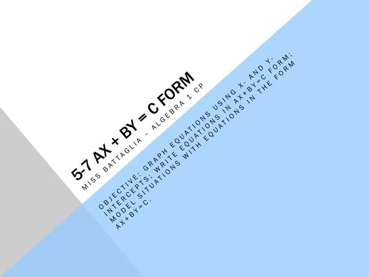 5 7 ax by c form