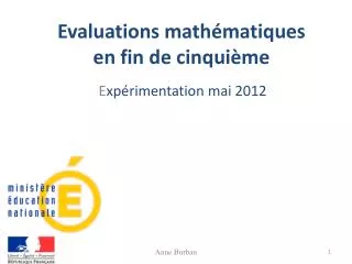 evaluations math matiques en fin de cinqui me