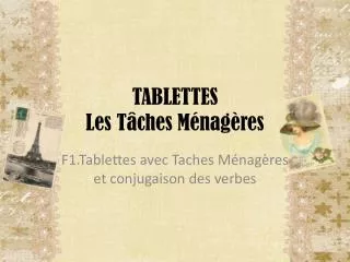 TABLETTES Les T âches Ménagères