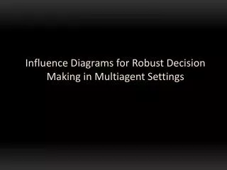 Influence Diagrams for Robust Decision Making in Multiagent Settings