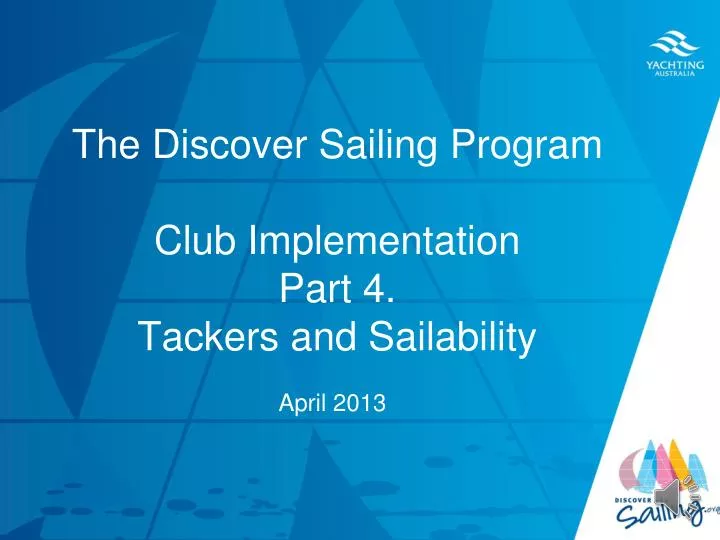 the discover sailing program club implementation part 4 tackers and sailability