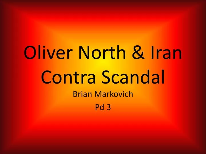 oliver north iran contra scandal