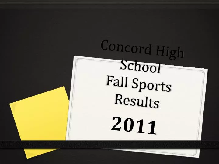 concord high school fall sports results
