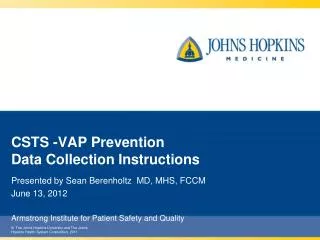 CSTS -VAP Prevention Data Collection Instructions