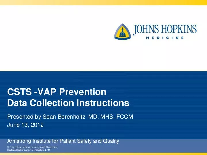 csts vap prevention data collection instructions