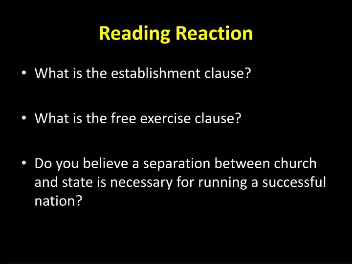 reading reaction