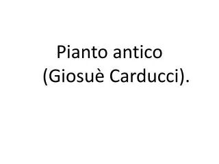 Pianto antico (Giosuè Carducci).