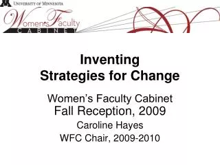 Inventing Strategies for Change