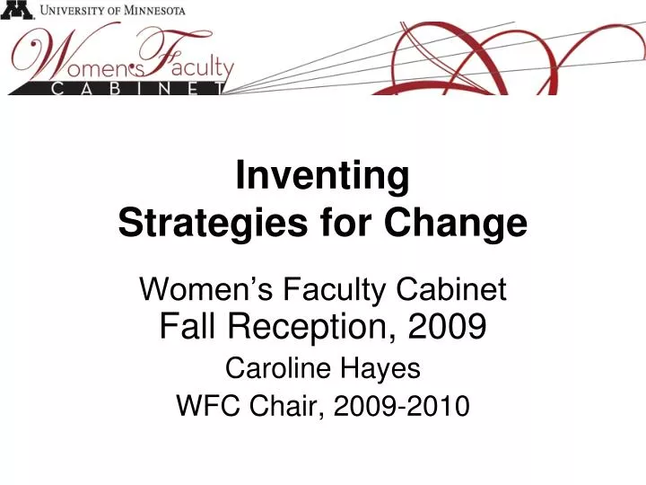 inventing strategies for change