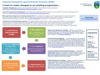 Programme Development, Approval &amp; Review Framework (PDARF)