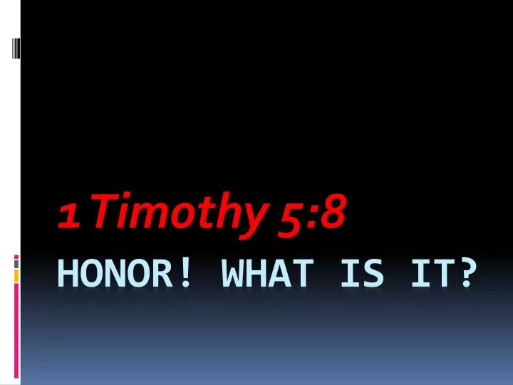 1 timothy 5 8