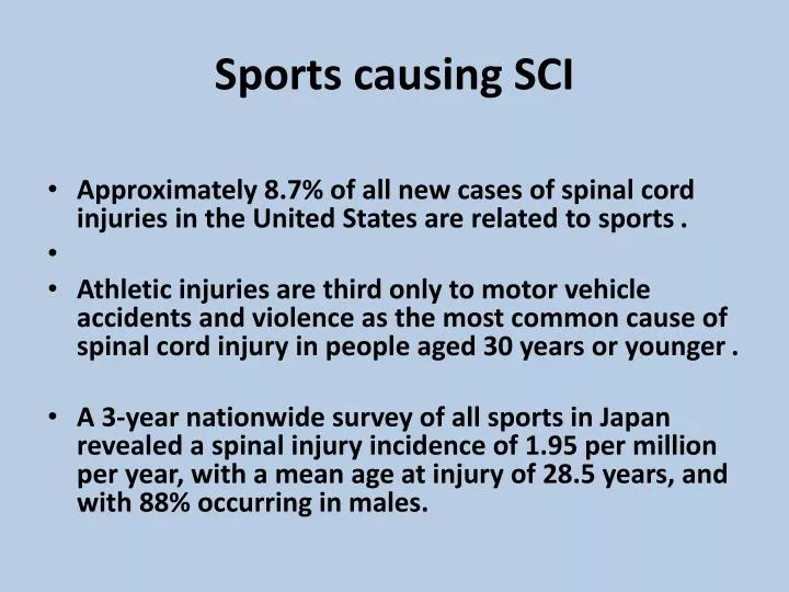 sports causing sci