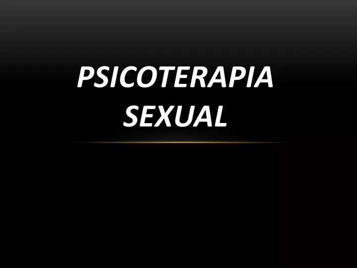 psicoterapia sexual