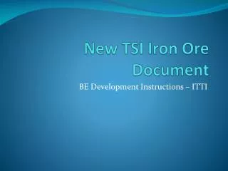 new tsi iron ore document