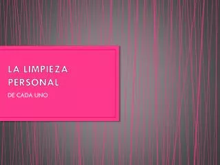 la limpieza personal