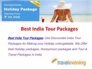 Best India Tour Packages at Affordable Price